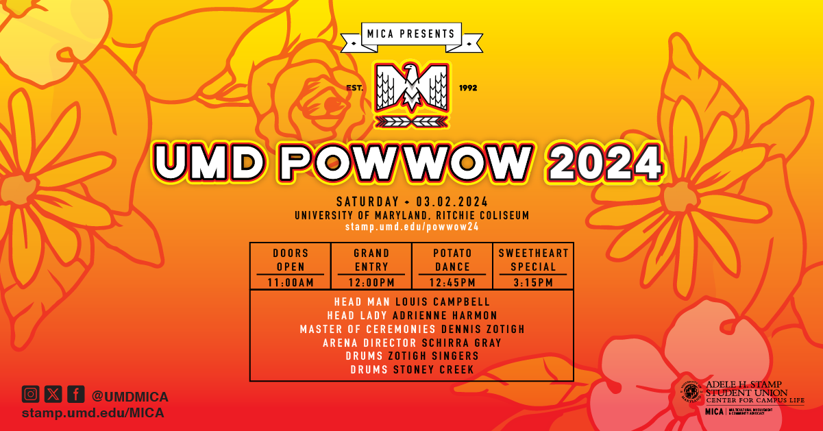 UMD Powwow 2024: Saturday March 2nd. Ritchie Coliseum. 